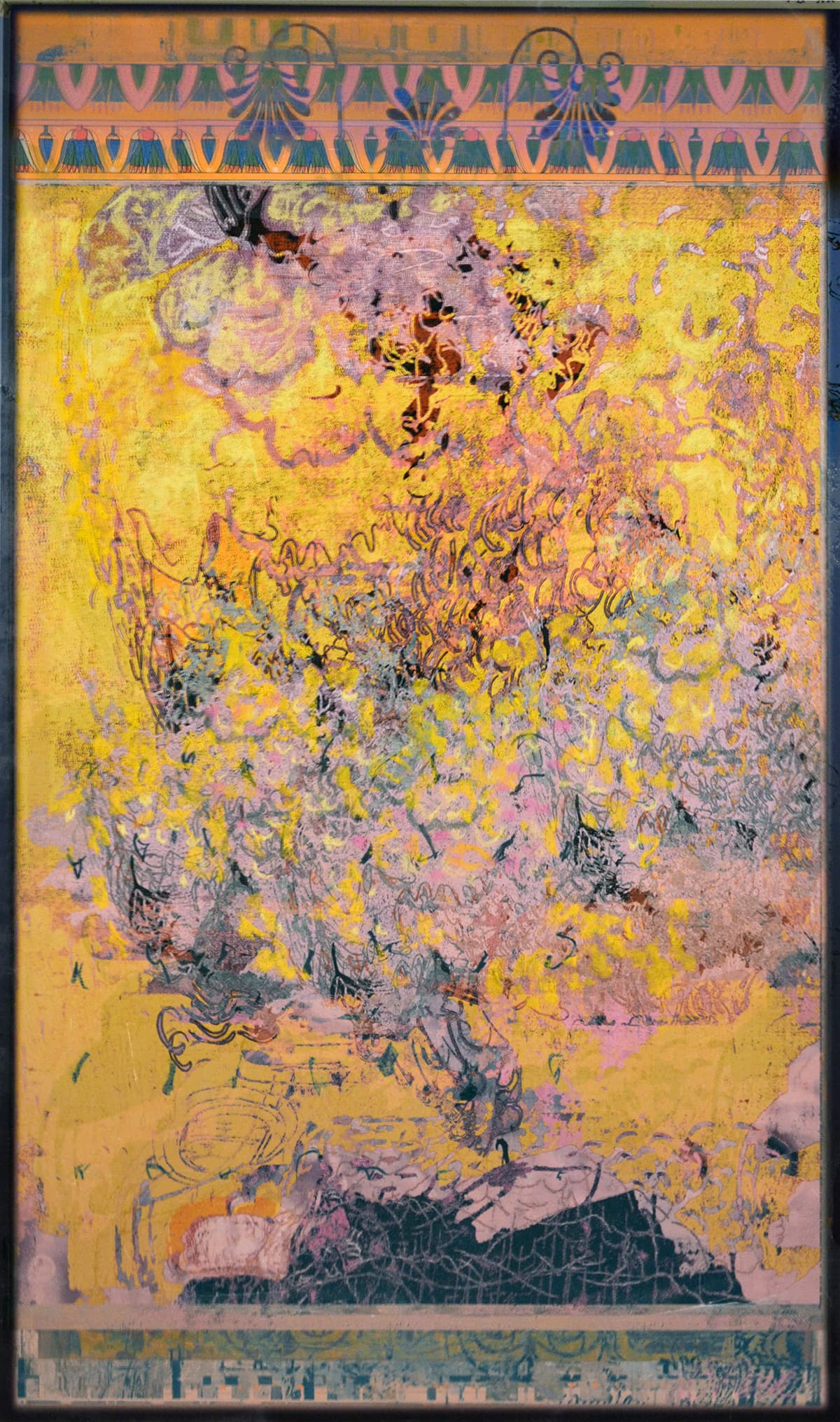 abstraction, mixed media, work on paper, artwork, Canadian artist, glow