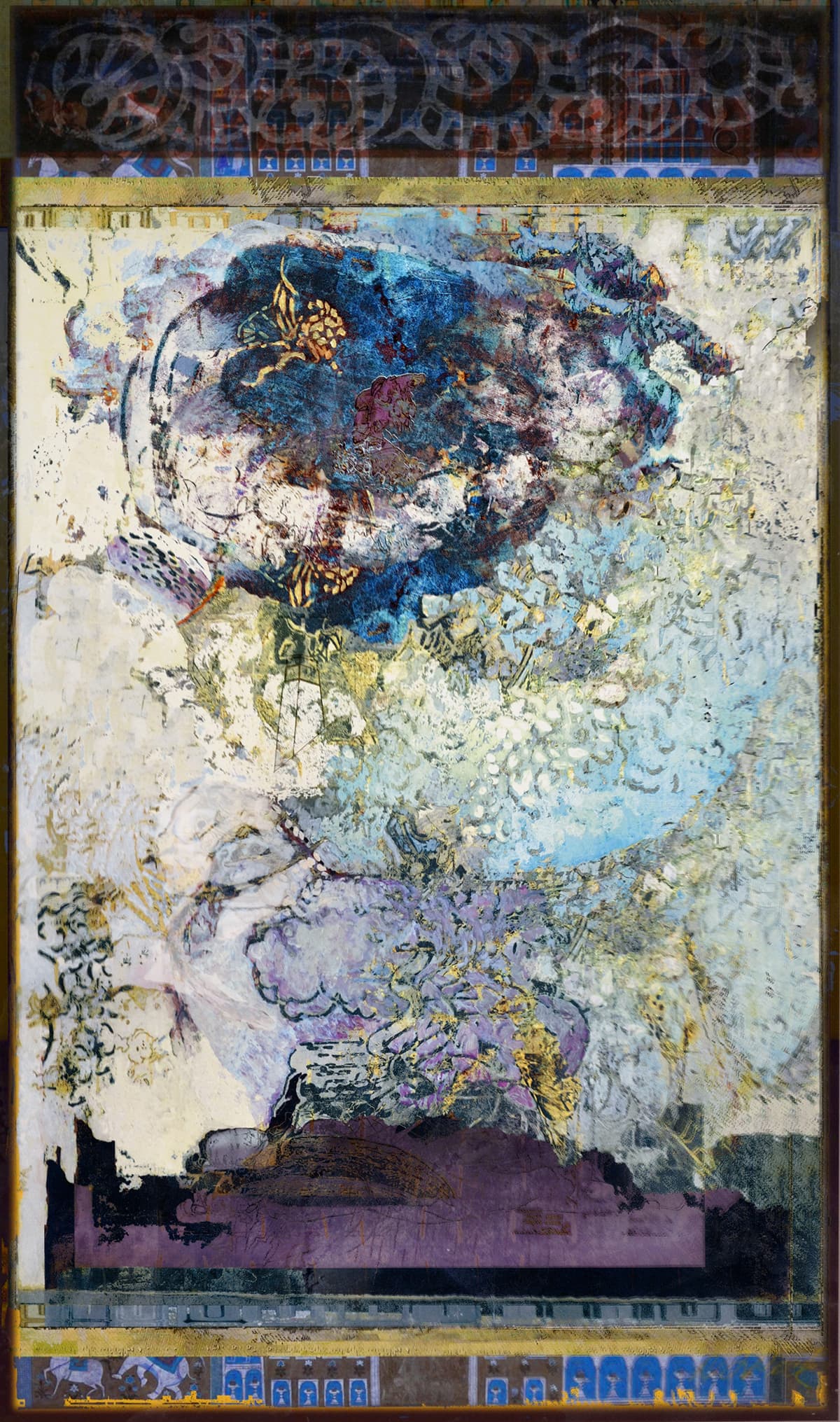 abstraction, mixed media, work on paper, artwork, Canadian artist