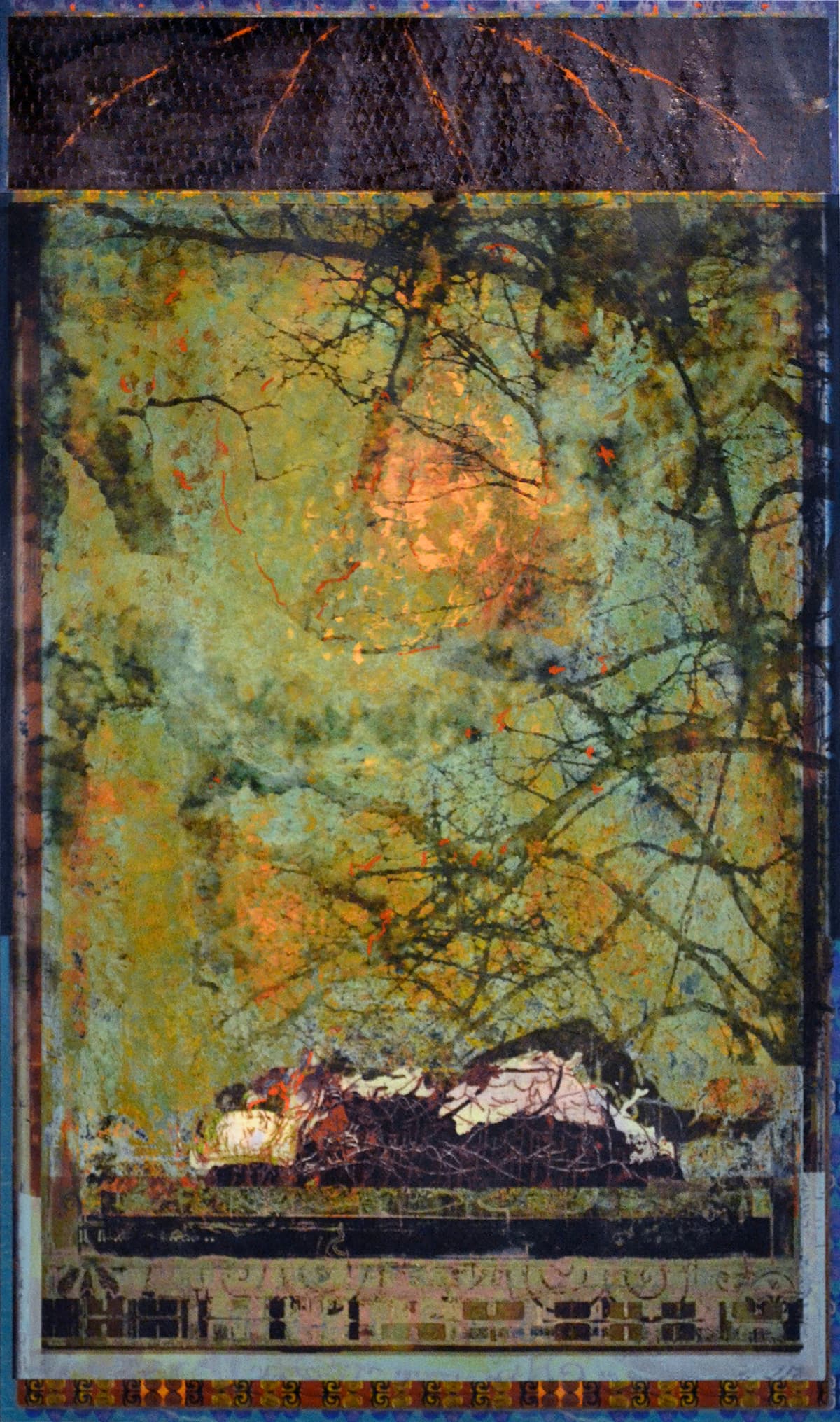 abstraction, mixed media, work on paper, artwork, Canadian artist