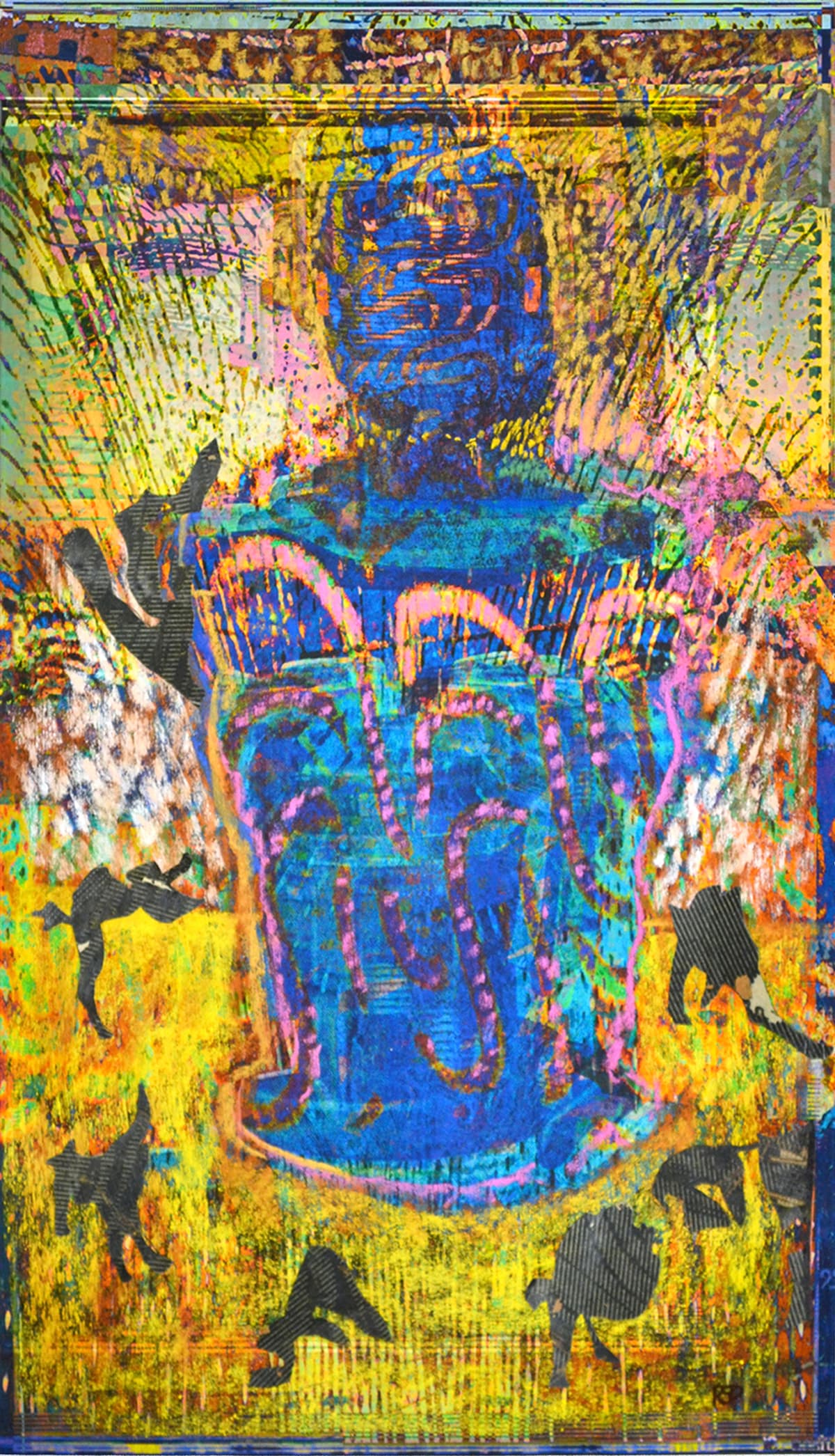 abstraction, mixed media, work on paper, artwork, Canadian artist