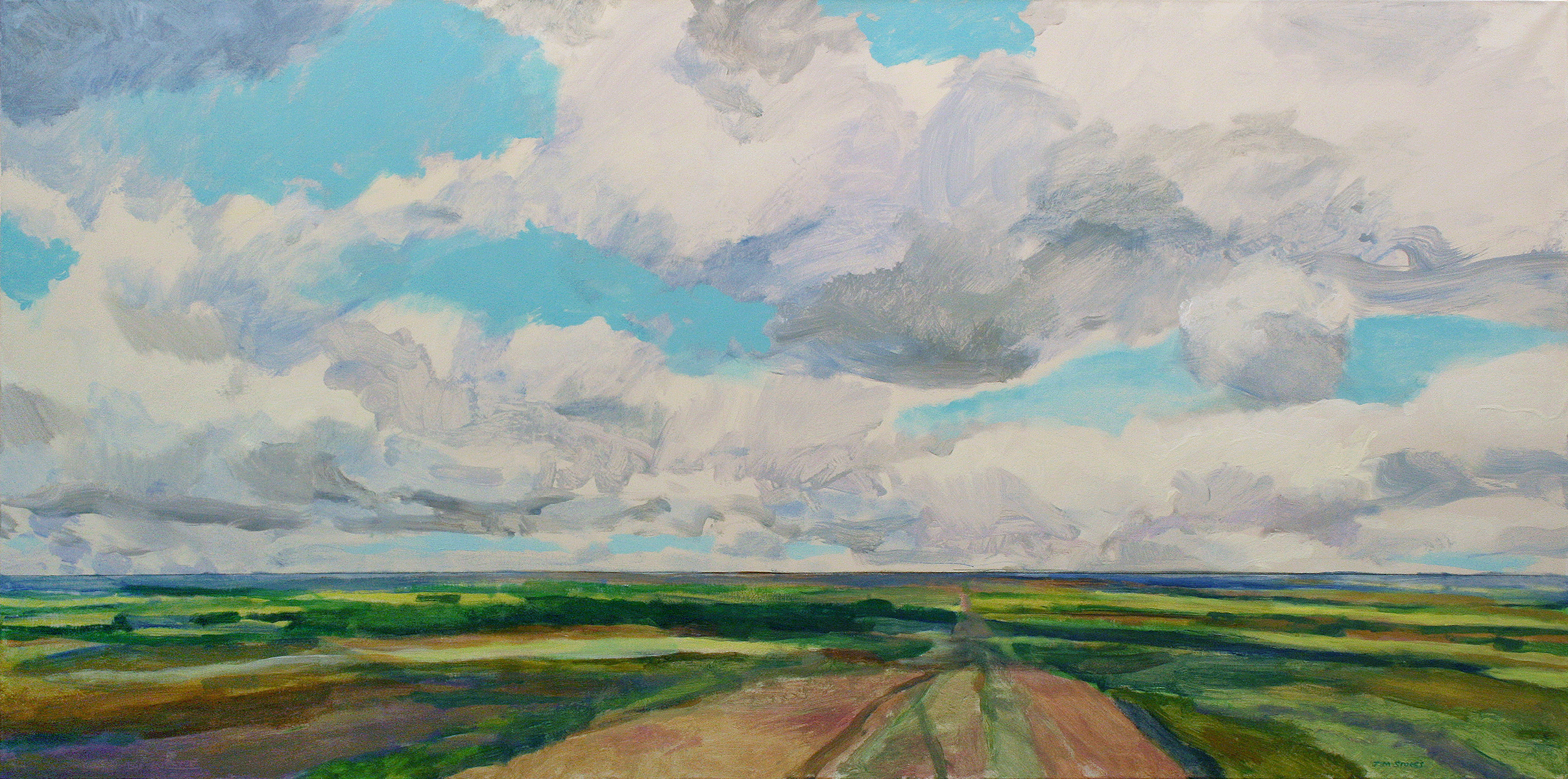 Grande Prairie, Alberta artist, landscape, prairies, road, impressionistic, painterly