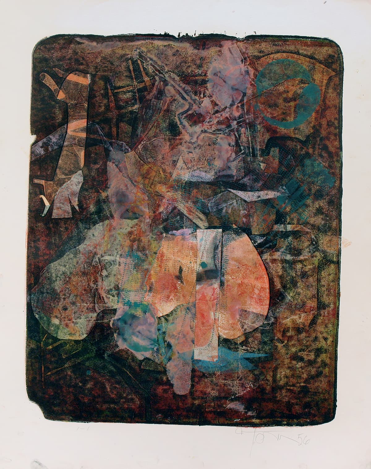 Action expressionism, Ontario artist, abstraction, Venice Bienanale, Toronto, Painters eleven, SAP, mixed media, orange, layers