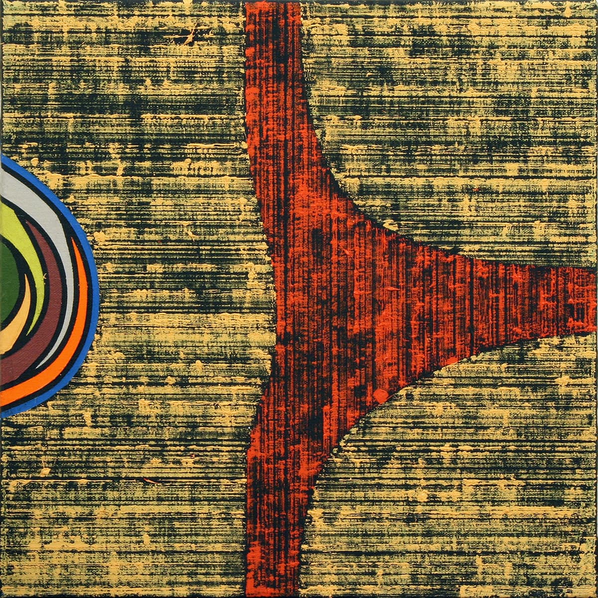 Action expressionism, Ontario artist, abstraction, Venice Bienanale, Toronto, Painters eleven, texture, snap, small-scale, burlap