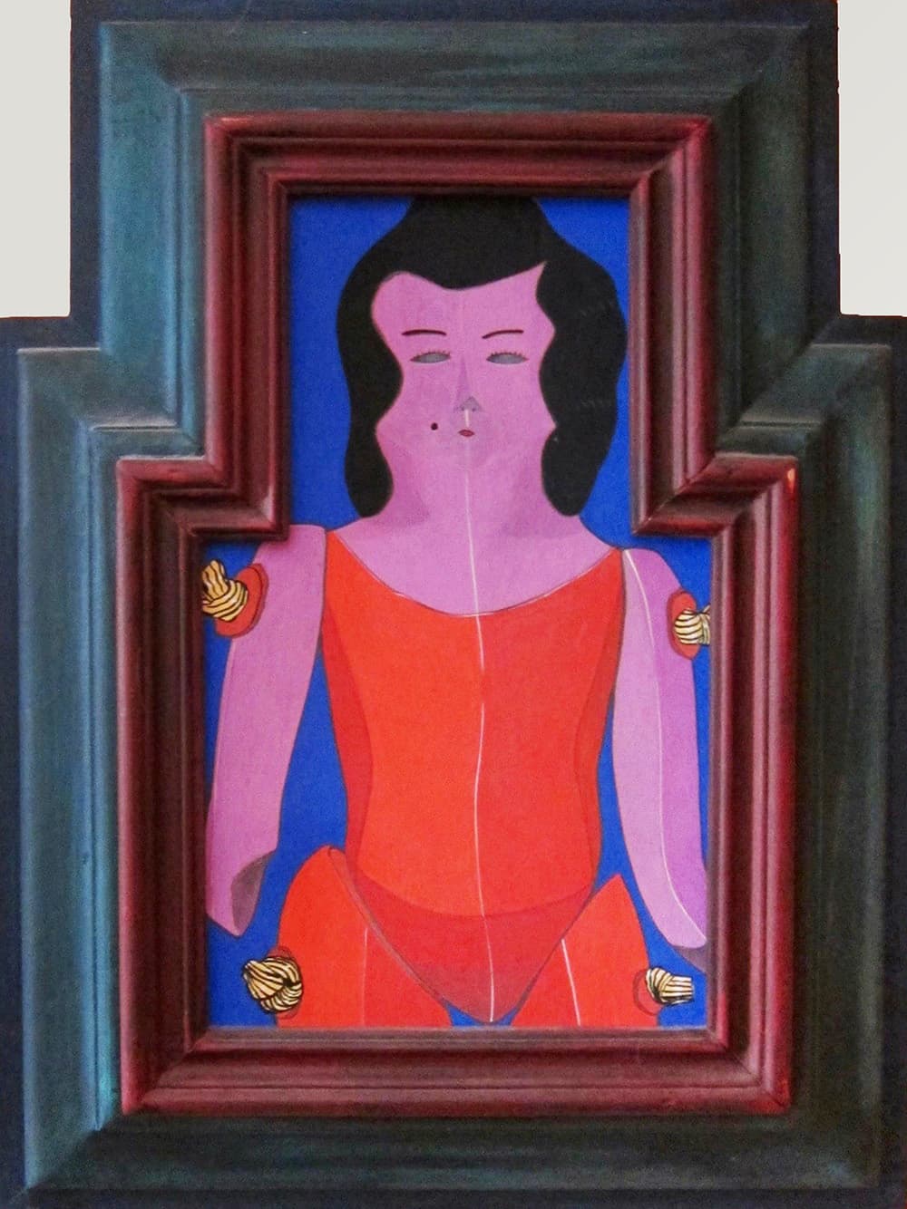 mixed media, Mexican, day of dead, doll, Aztec, icon