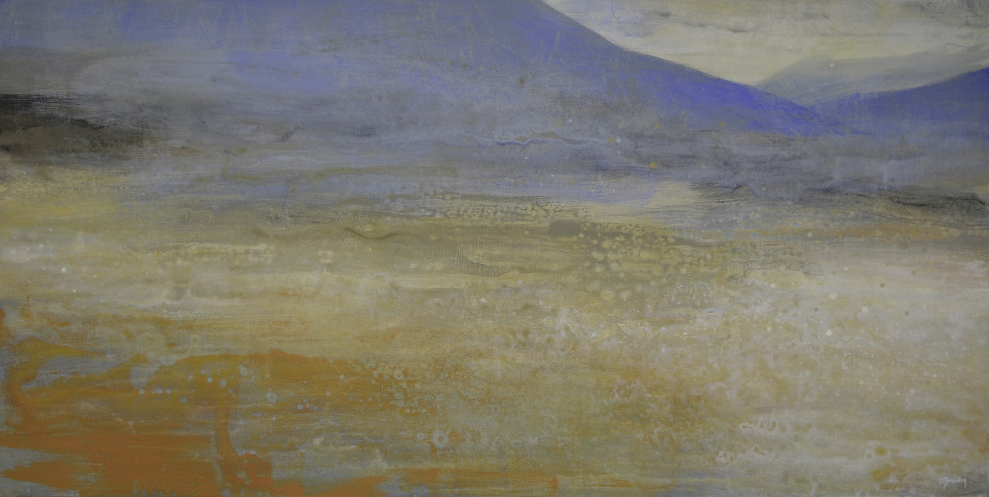 abstraction, landscape, layers, watery, soft, autumn, fall, earth tones subtle