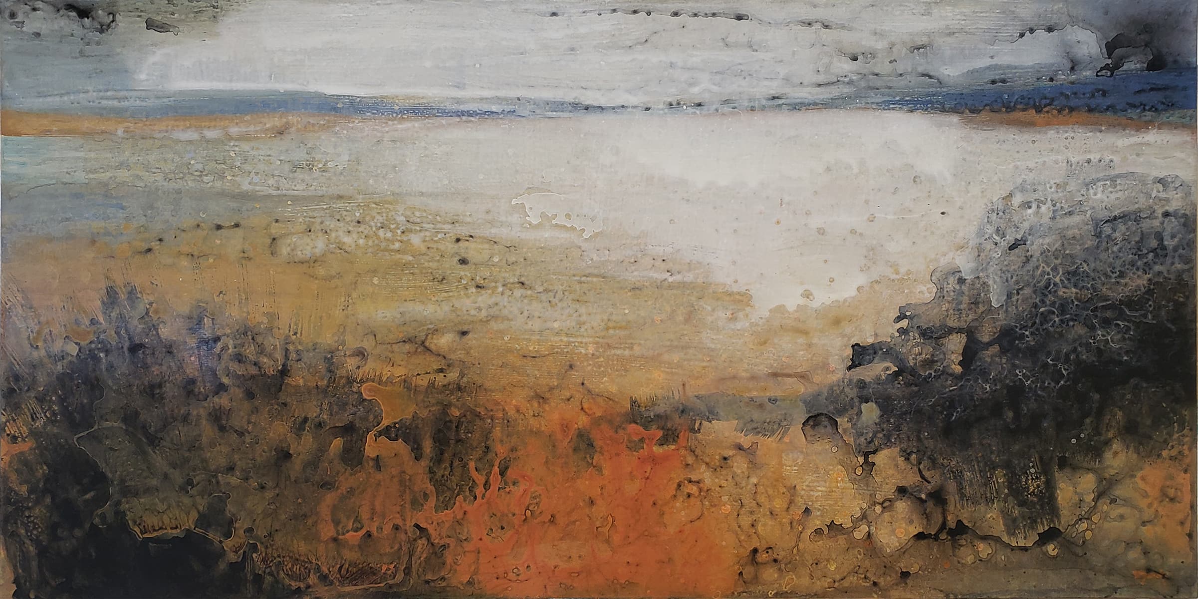 abstraction, landscape, layers, watery, soft