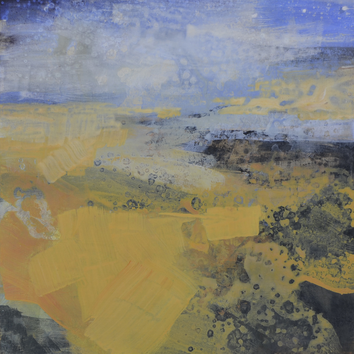 valley, soft tones, layers, watery