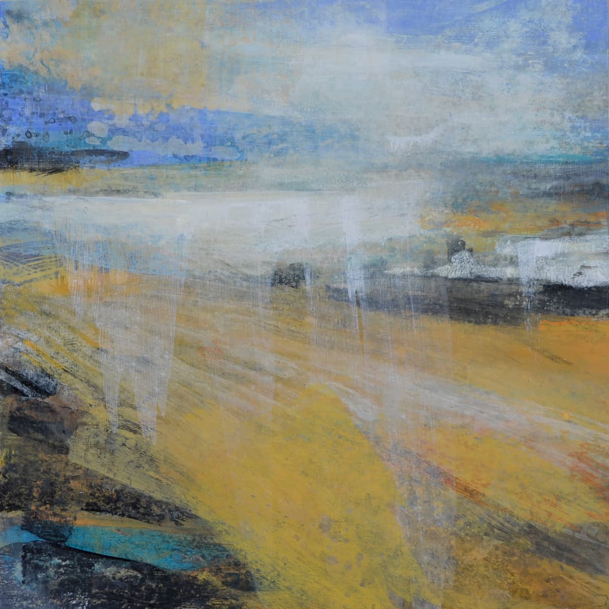 abstraction, landscape, ethereal. soft colors, Spruce