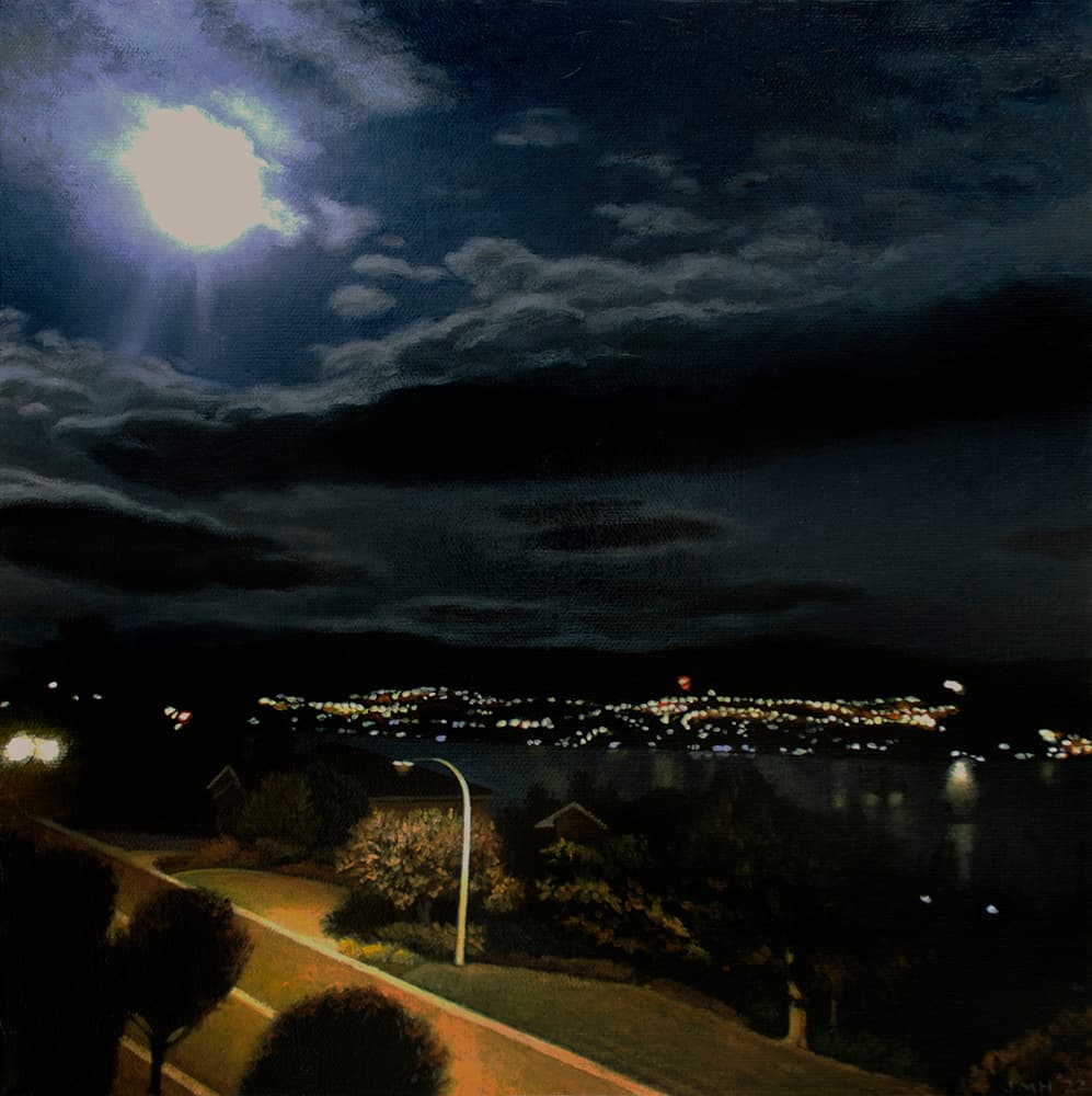Nocturne, moon, full, dark lighting, Kelowna, super moon