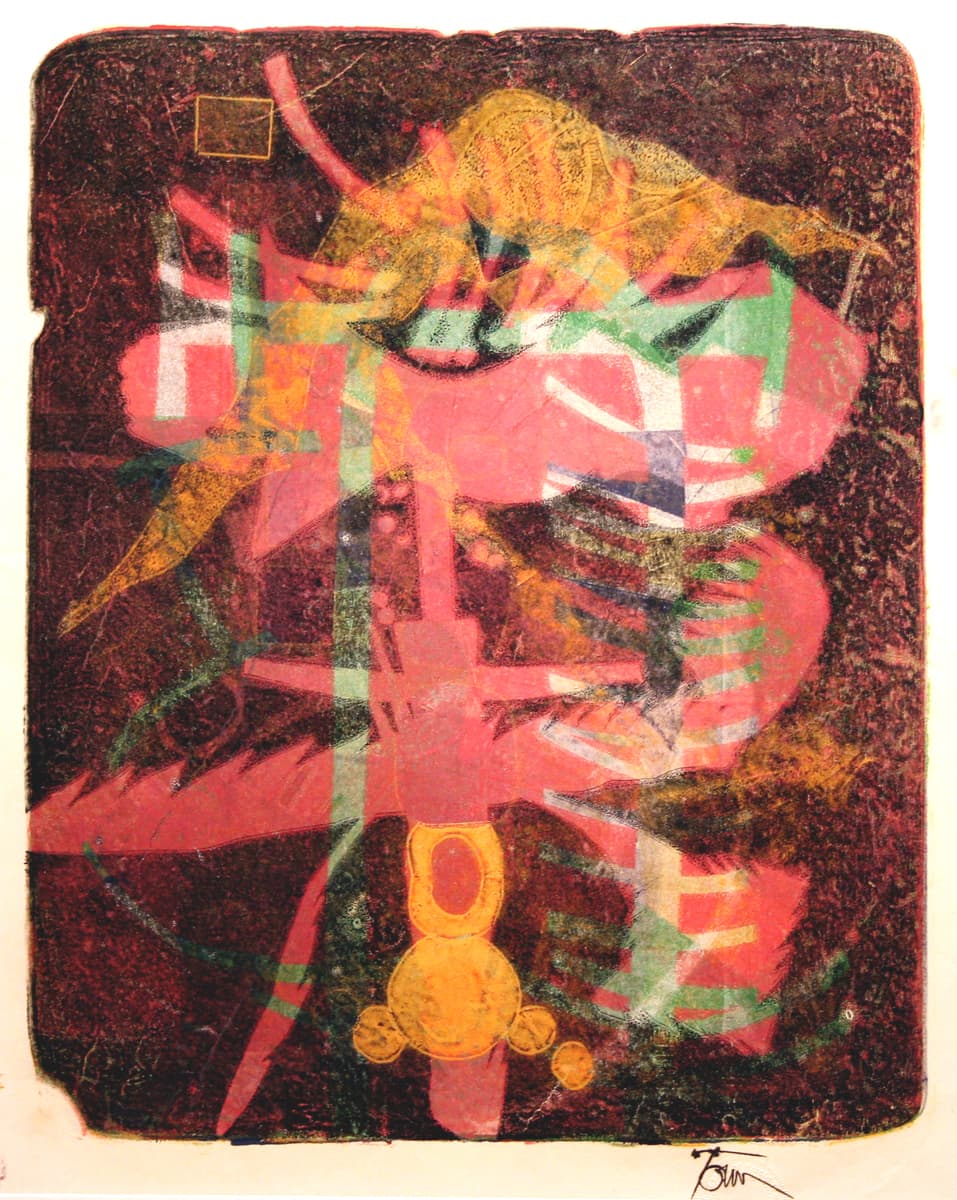 Action expressionism, Ontario artist, abstraction, Venice Bienanale, Toronto, Painters eleven, brown background, SAP, busy