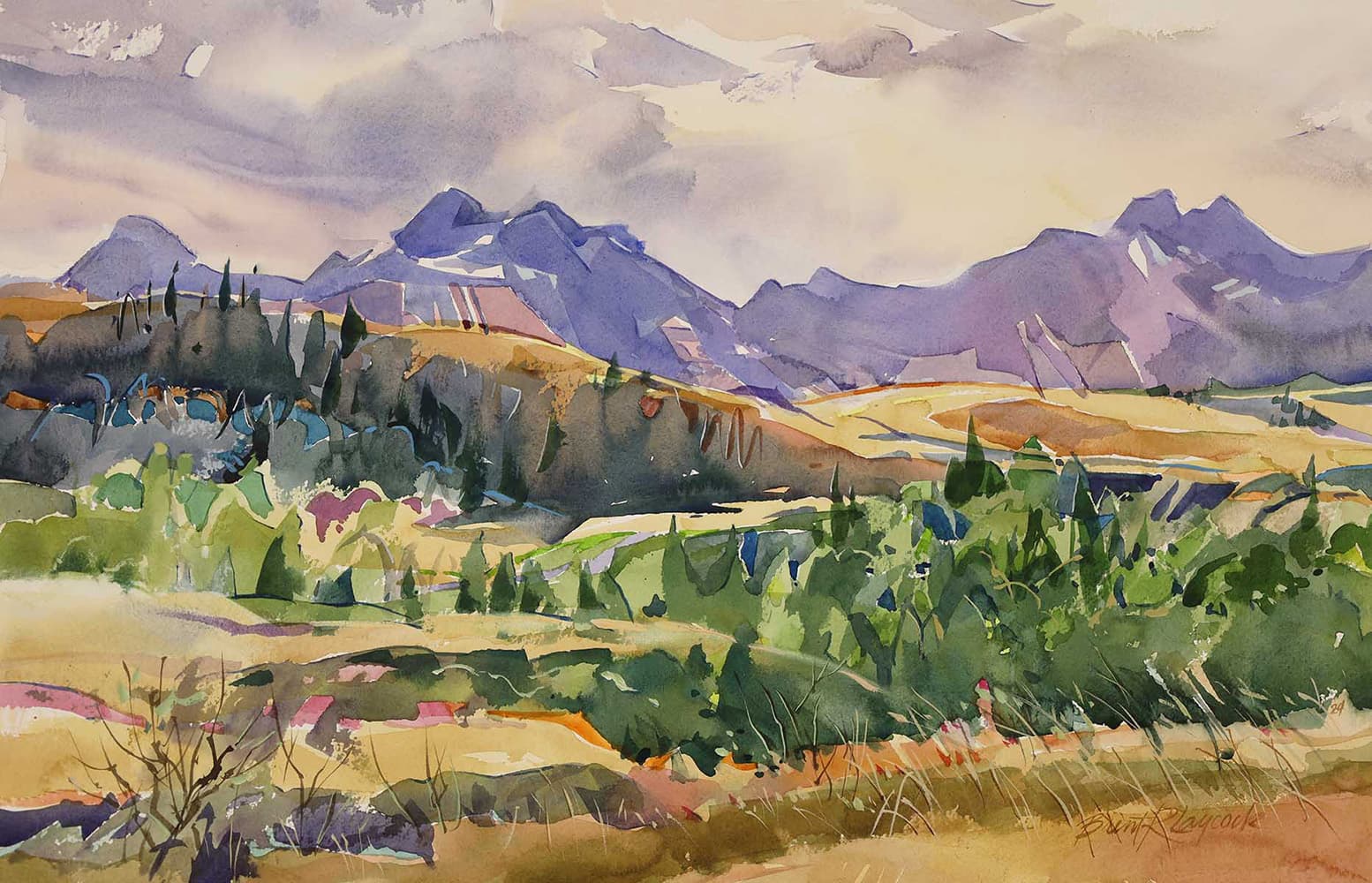 watercolor, watercolour, award, prize, landscape, Alberta