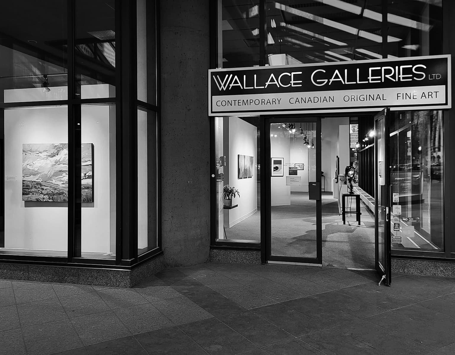 open, gallery, door, entrance