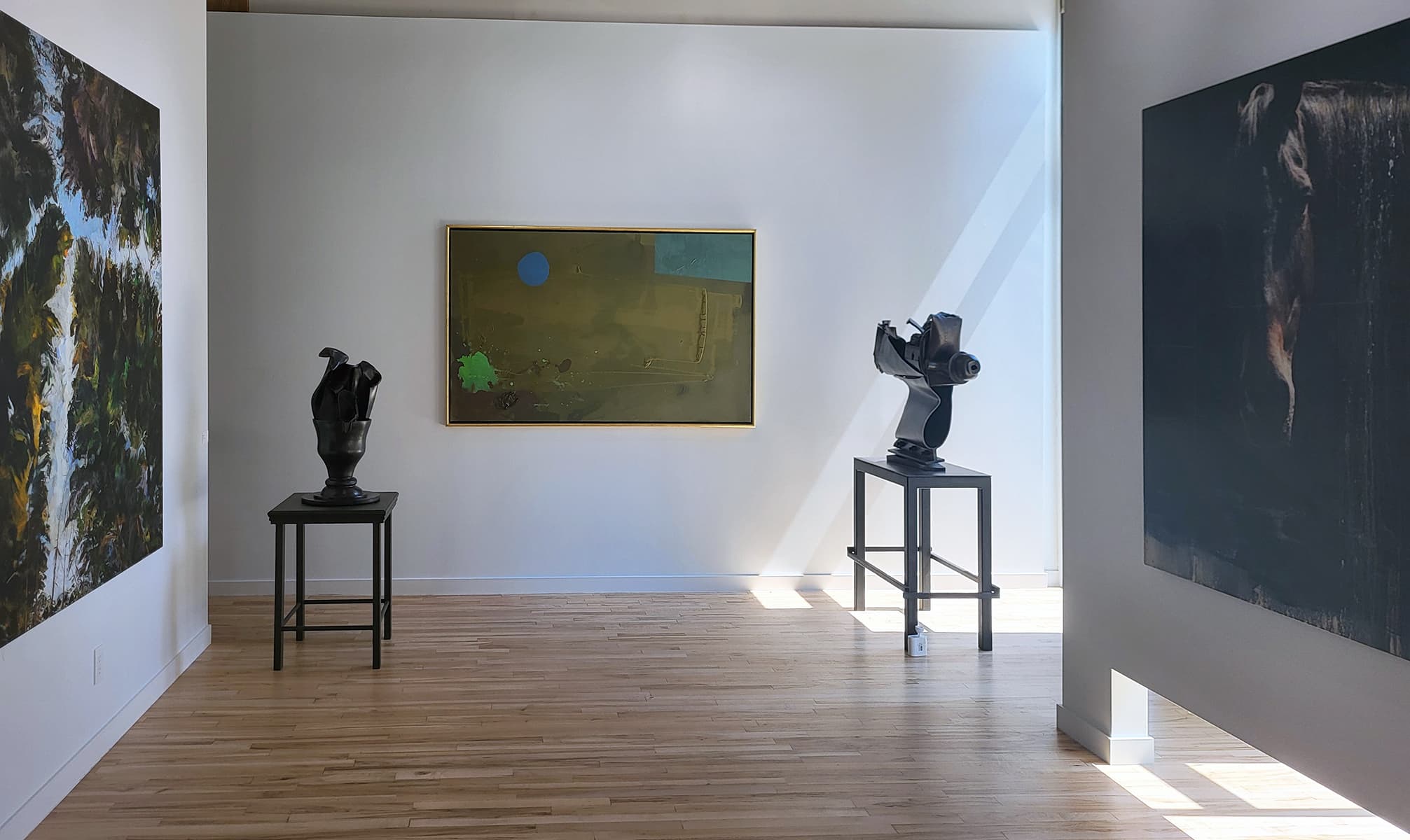 Works by David Alexander, Phil Darrah, Andre Petterson, and Isla Burns (Sculptures)
